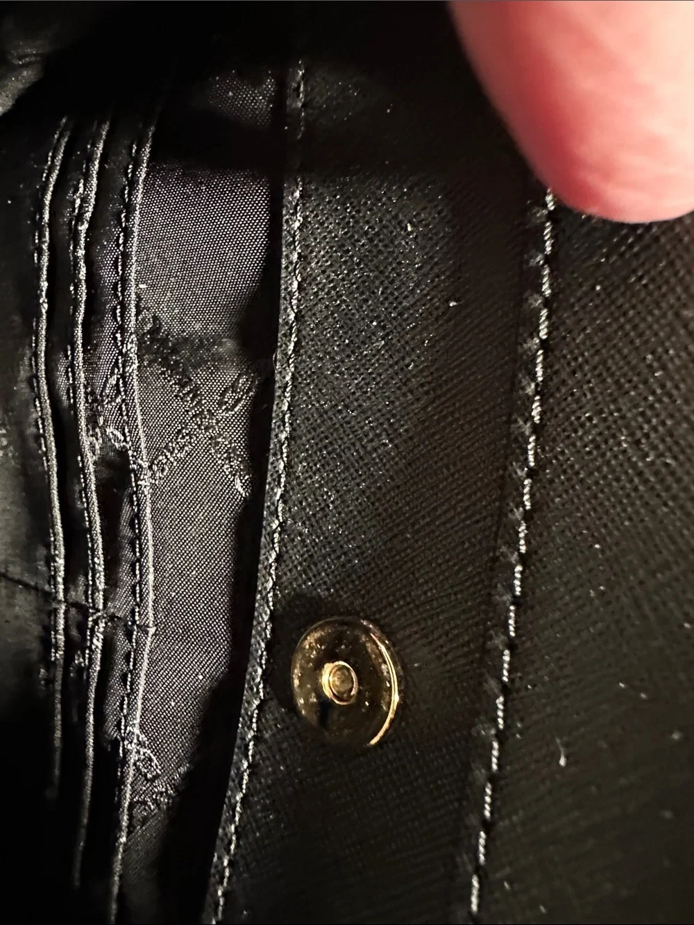 Michael Kors Black Saffiano Tote with Gold MK Accent
